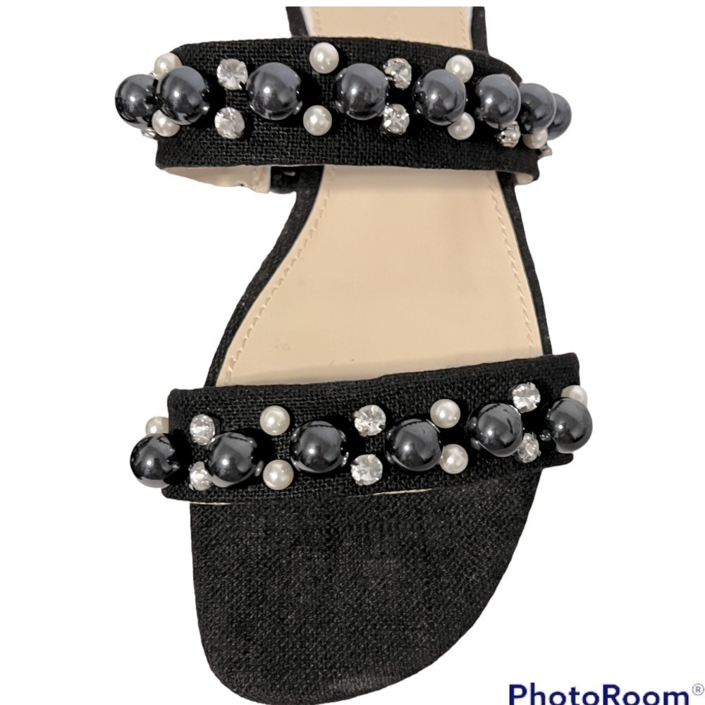 Zara Pearl Slide On Sandals Size 37 - Picture 5 of 8